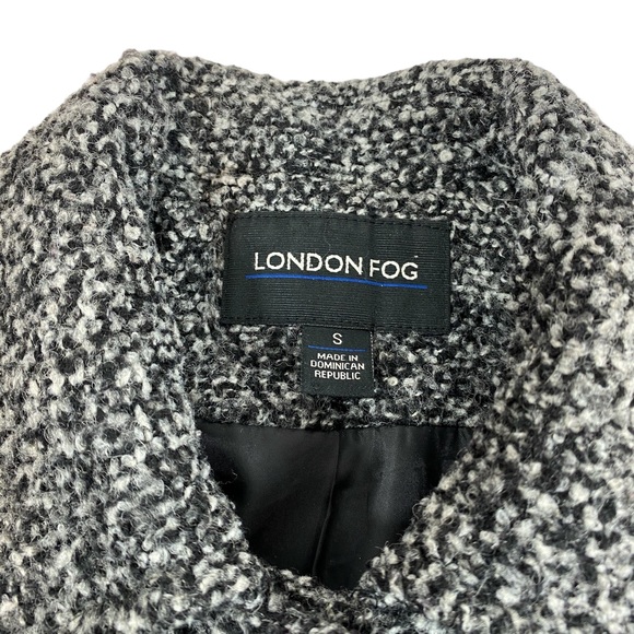 London Fog Blended Wool Coat  Black and White  size Small - Picture 3 of 9